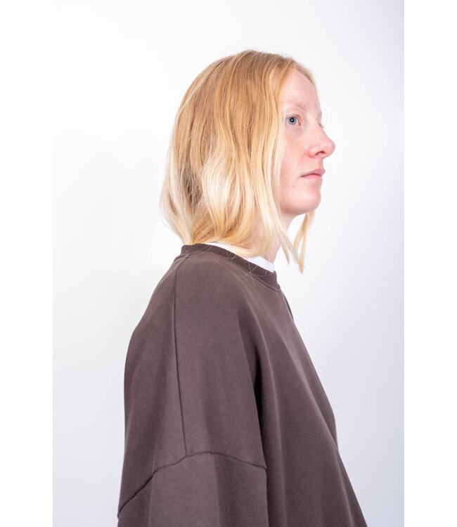 BLUE MORÉ Steph cotton sweater Dark brown