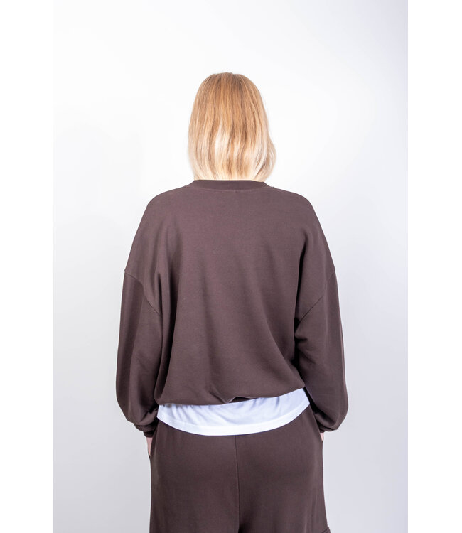 BLUE MORÉ Steph cotton sweater Dark brown