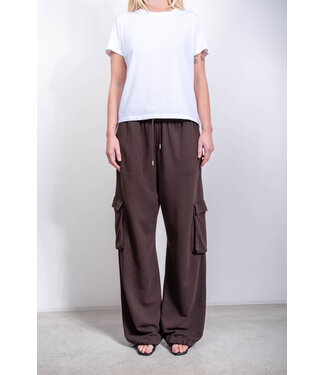 BLUE MORÉ Meggy cargo sweatpants Dark brown