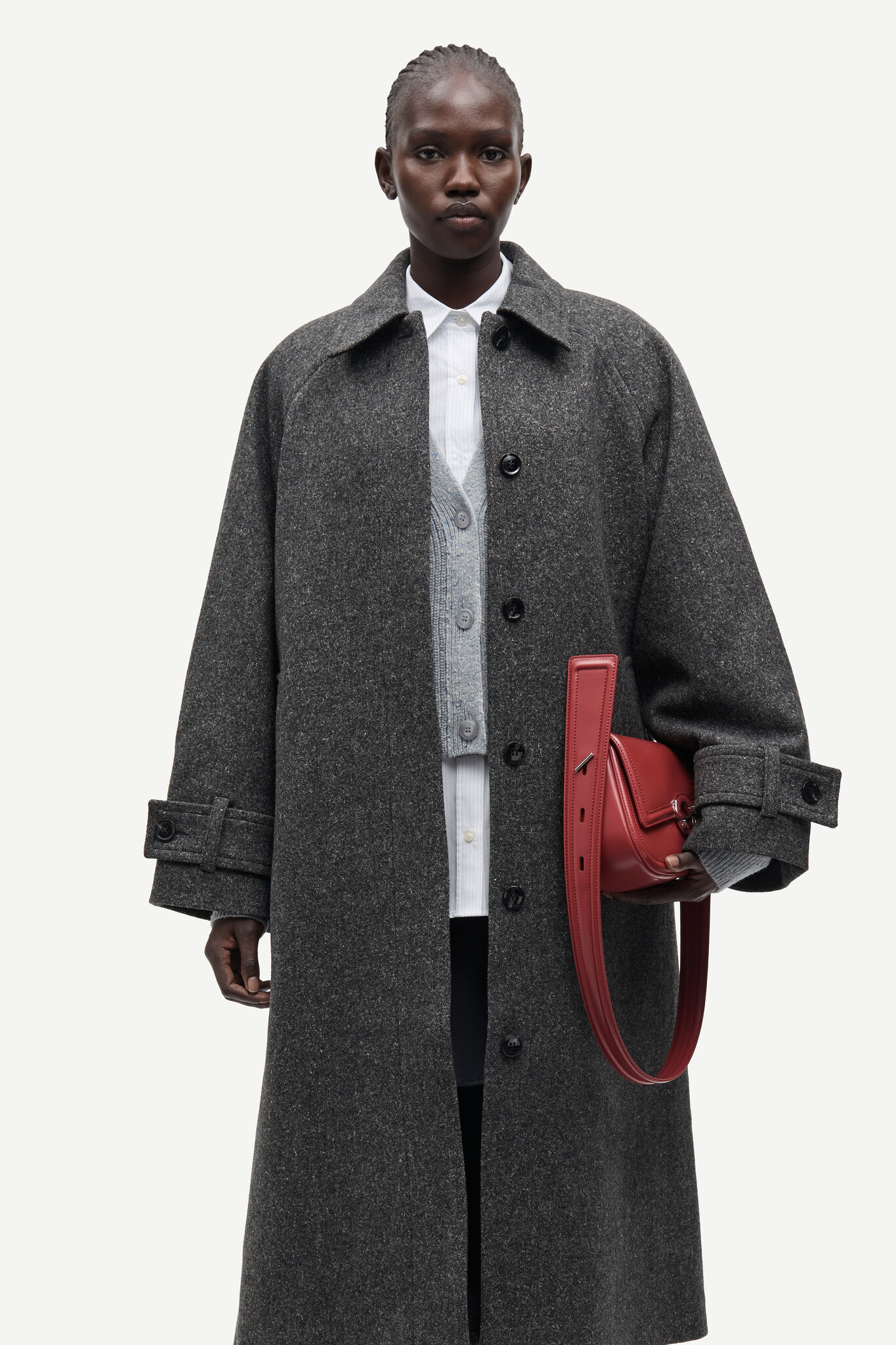 Samsoe Samsoe Saalma coat Dark grey Mel.