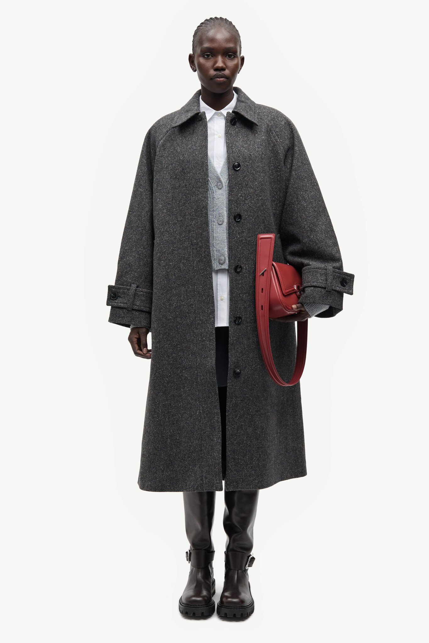 Samsoe Samsoe Saalma coat Dark grey Mel.