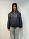 ROTATE Oversized leather bomber Black