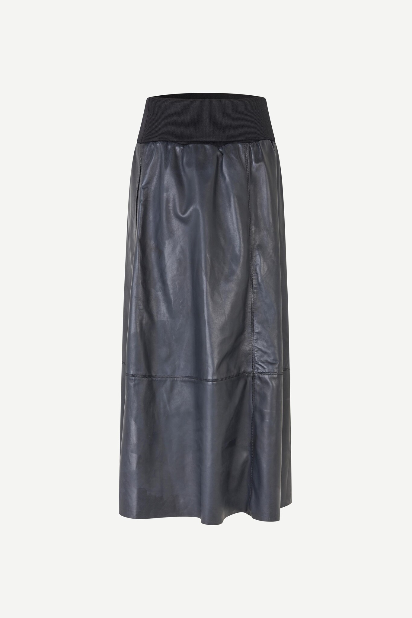 Samsoe Samsoe Sathea leather skirt Volcanic ash