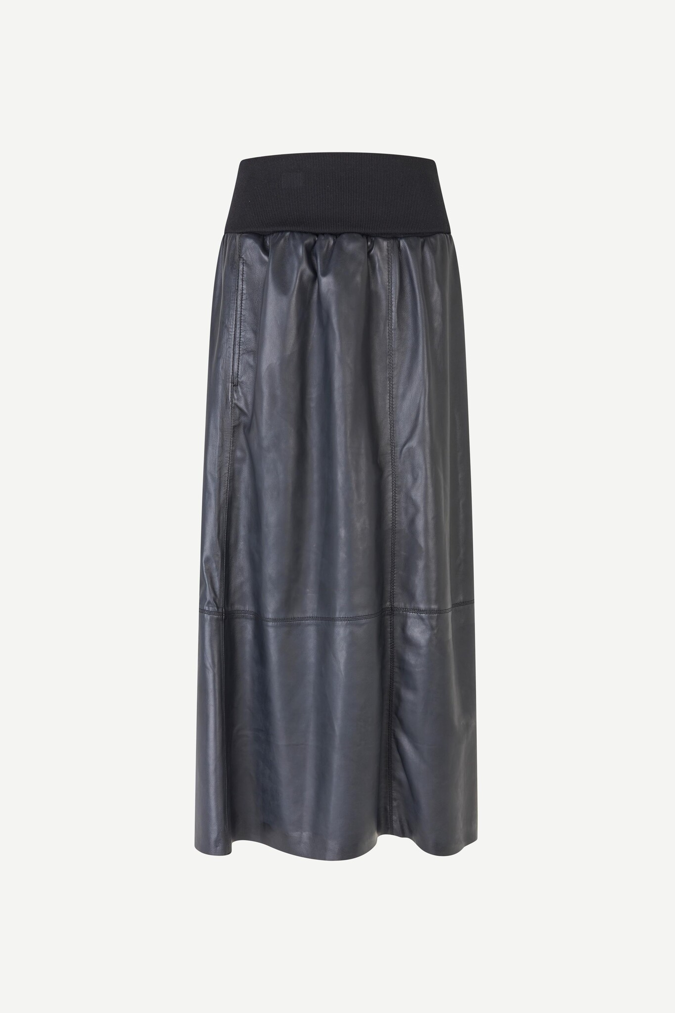 Samsoe Samsoe Sathea leather skirt Volcanic ash