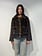 Studio AR Faje faux mink jas Olive