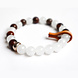 Armband Witte Jade & Versteend Hout Armband Witte Jade & Versteend Hout
