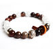 Armband Witte Jade & Versteend Hout Armband Witte Jade & Versteend Hout