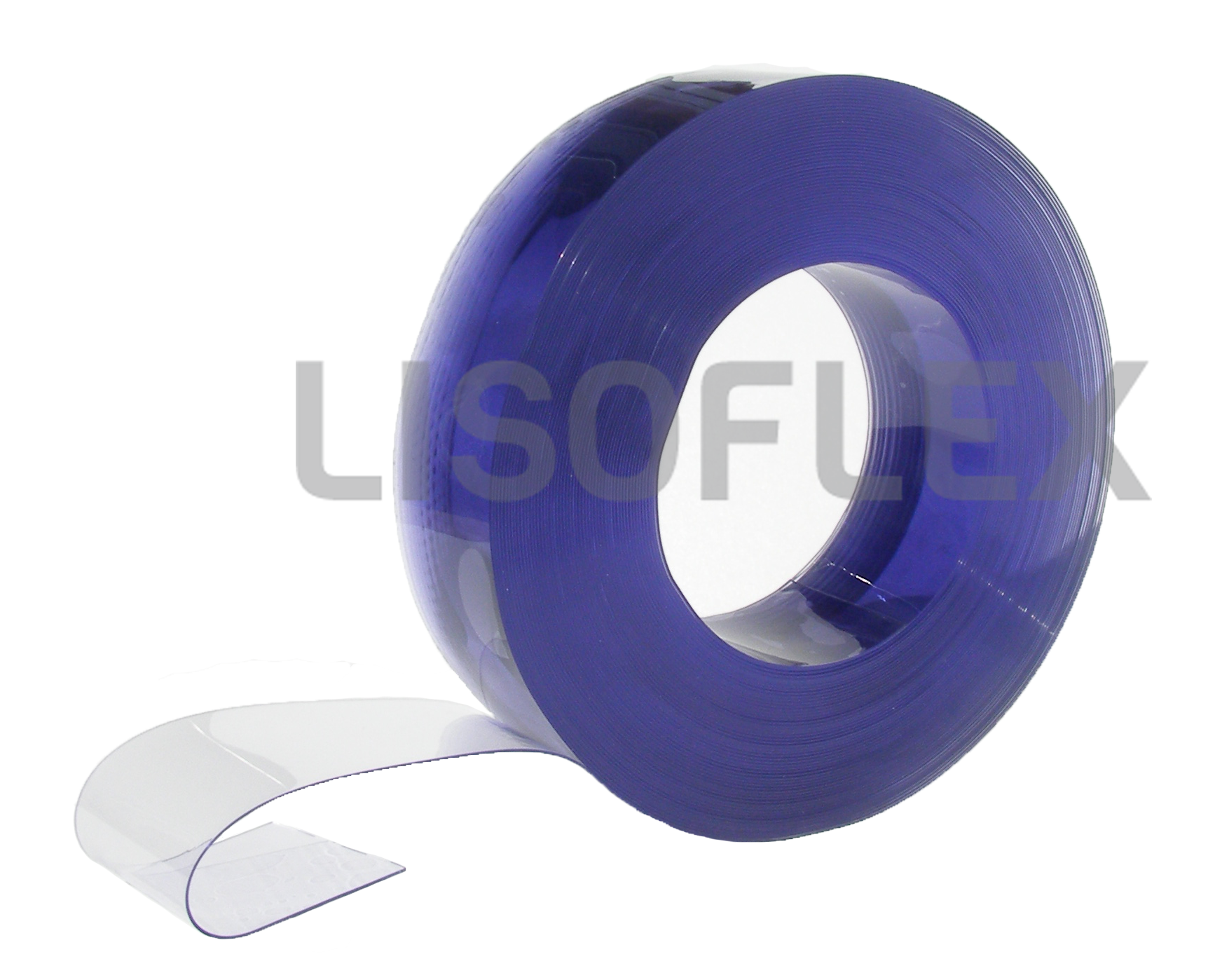 FlexTherm® 50m x 100x2 mm PVC Rolle standard normal kältefest blautransparent klar