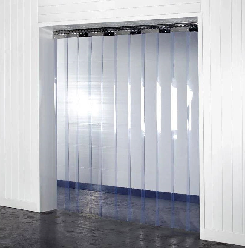FlexTherm® PVC Streifenvorhang nach Maß – Komplett Montagefertig – Transparent 200x2mm