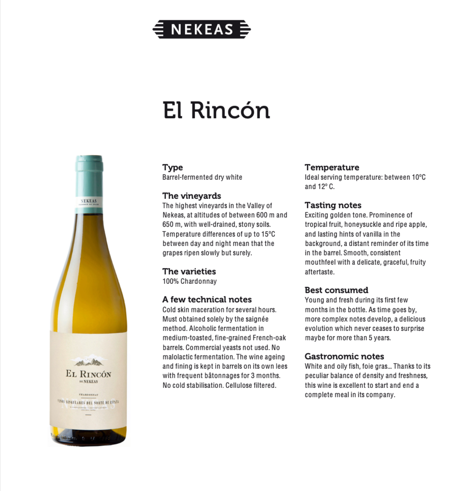 NEKEAS El Rincon, Chardonnay 2024 NEKEAS El Rincon, Chardonnay 2024