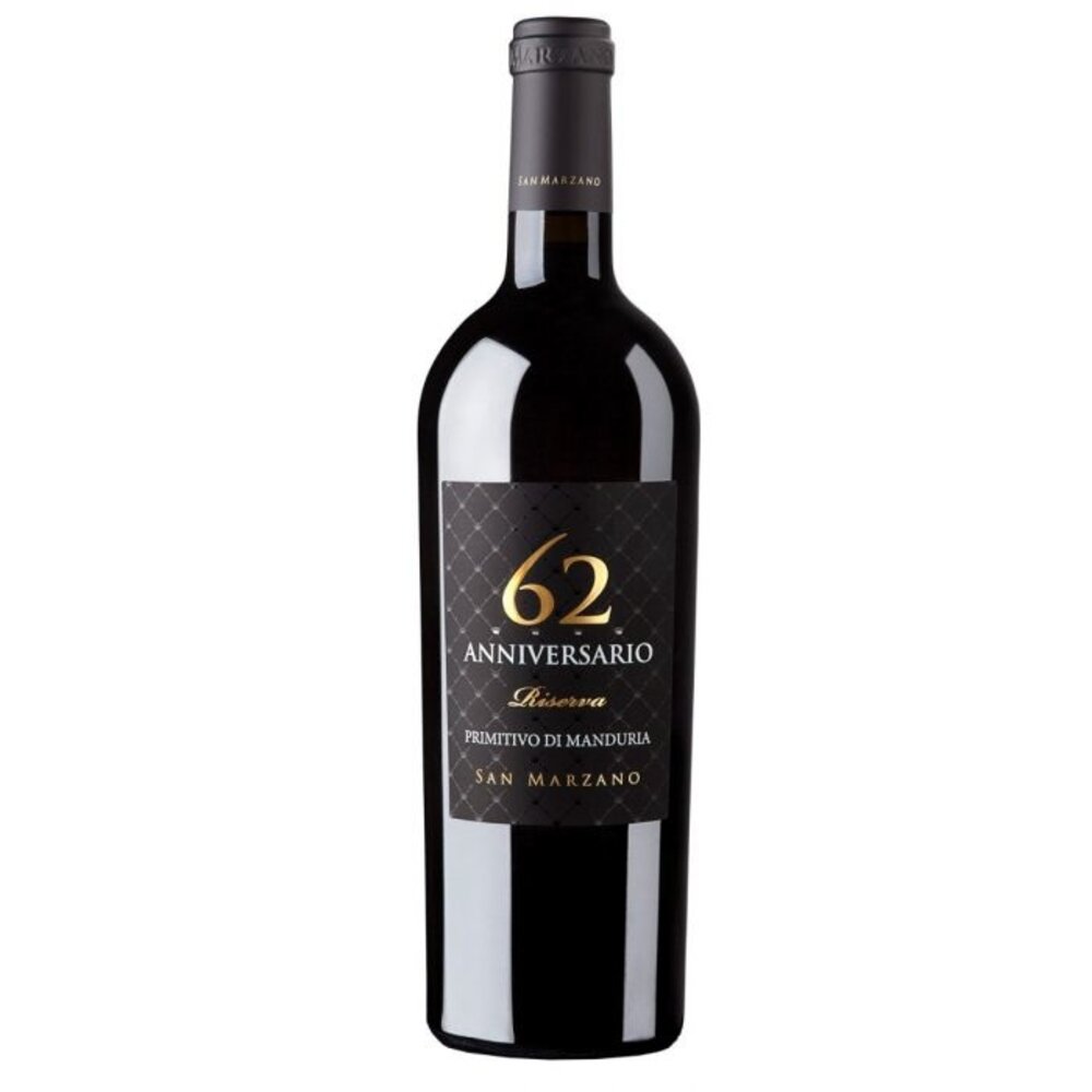San Marzano  ANNIVERSARIO 62 RISERVA PRIMITIVO DI MANDURIA DOP 2019 (6.0 liter) San Marzano  ANNIVERSARIO 62 RISERVA PRIMITIVO DI MANDURIA DOP 2019 (6.0 liter)