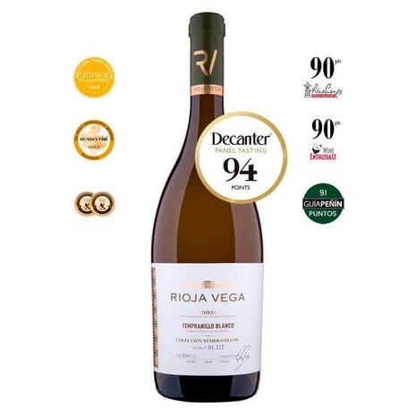 Rioja Vega Colección Tempranillo Blanco, Fermentado en Barrica 2024