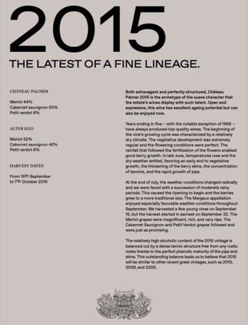 Fine & Rare  Château Palmer, Margaux 2015