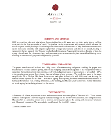 Fine & Rare  Tenuta dell'Ornellaia, Masseto 2021 (OWC3)