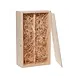 Cadeauverpakking wijnkist hout 2-vaks kist hout met schuifdeksel Cadeauverpakking wijnkist hout 2-vaks kist hout met schuifdeksel