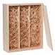 Cadeauverpakking wijnkist hout 3-vaks kist hout met schuifdeksel Cadeauverpakking wijnkist hout 3-vaks kist hout met schuifdeksel