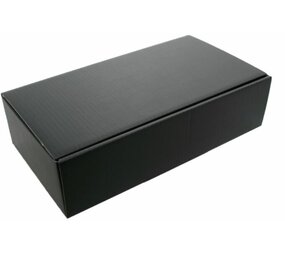 Cadeauverpakking wijndoos zwart 2-vaks Cadeauverpakking wijndoos zwart 2-vaks