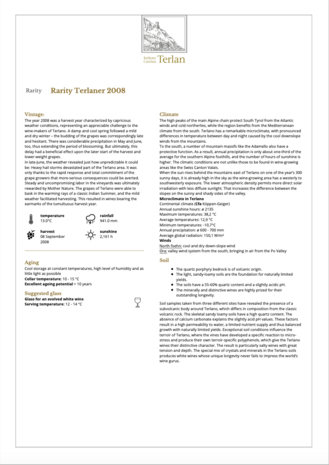 Terlan (Cantine) Rarity Terlaner 2008
