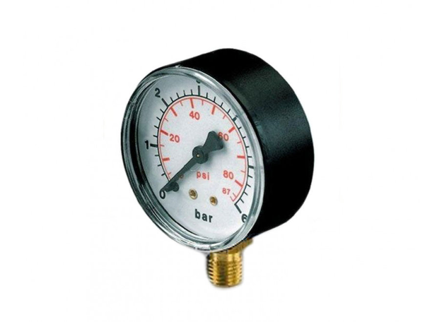PRESSURE GAUGE 0-6 RAD.1/4” “MR/6”