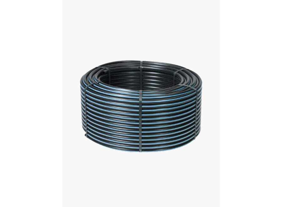 3/4" BLUE STRIPE POLY PIPE 500' COIL (rol 152m) p/pm 16mm