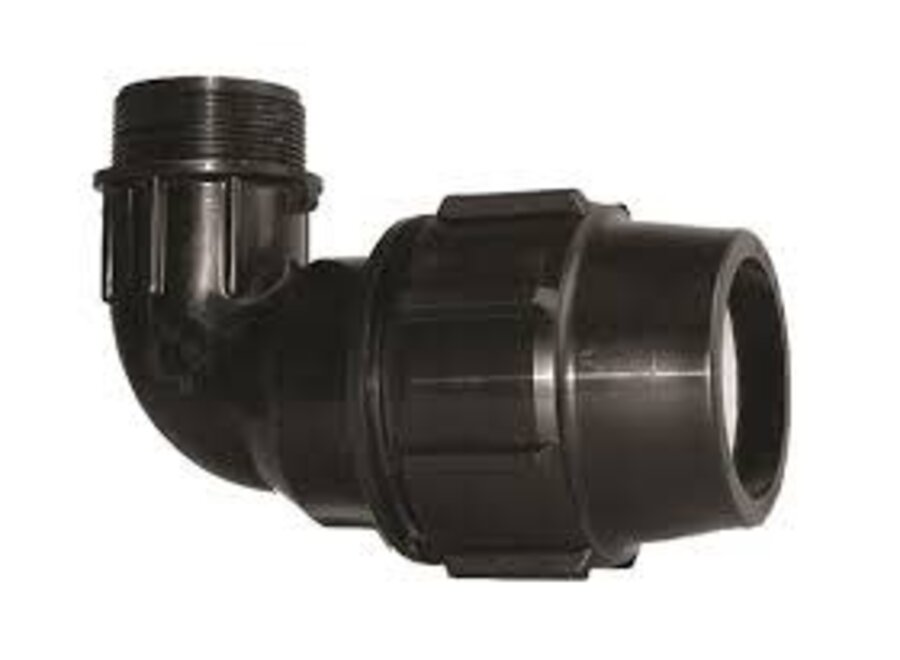 Poly male elbow 32 x 3/4