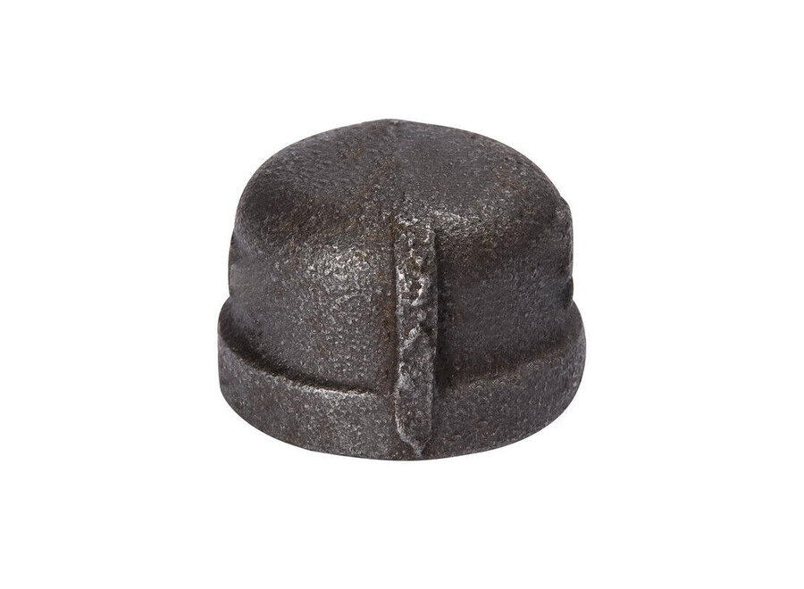 1” FPT Black Malleable Cap