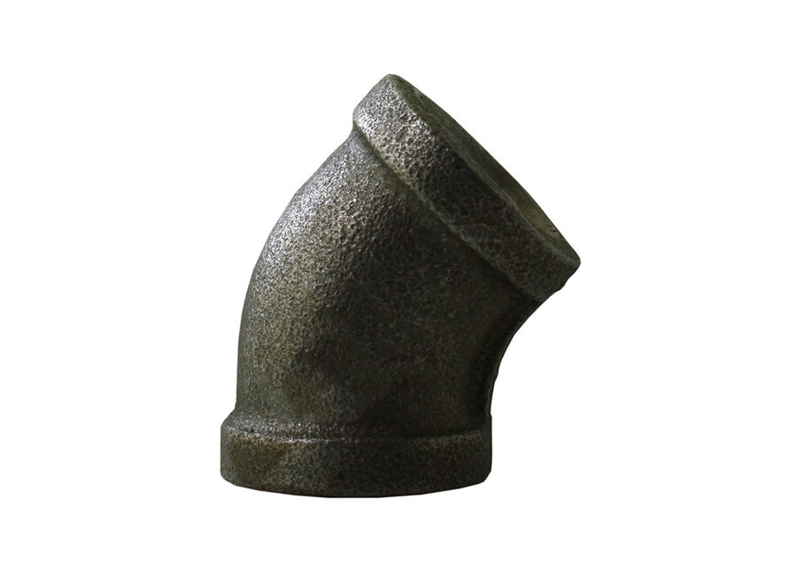 3/4” FPT Black Malleable Banded 45º Elbow