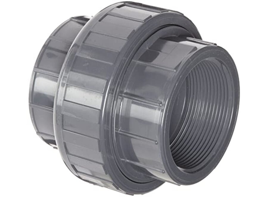 PVC Pipe Fitting, Union with EPDM O-Ring, 1/2" NPT Femal