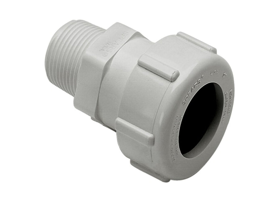 PVC Compression X MPT Adapter (White) 1 1/2