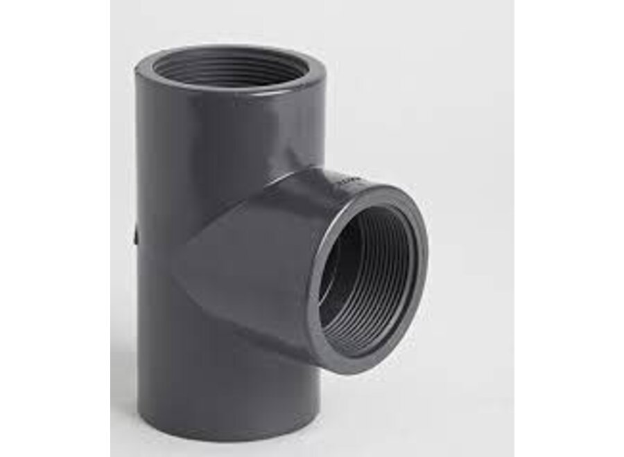 1/2 Plain x Bsp threaded Tee Pvc pressure