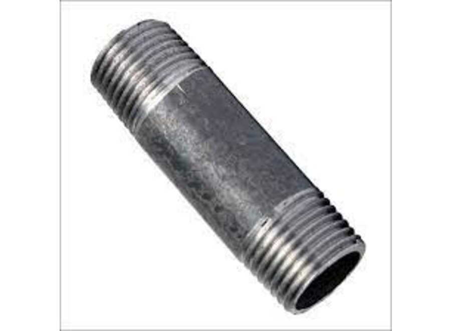Black Malleable Iron Fitting Barrel Nipple, (M)