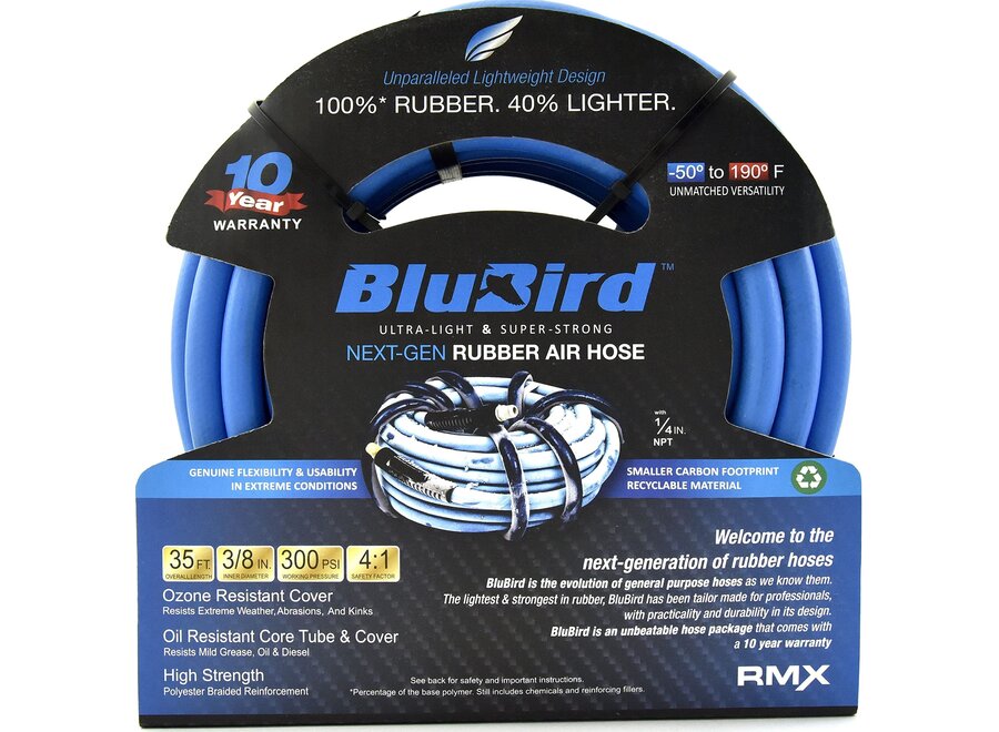 Rubber air hose 35 x 3/8 (10,7m x 9,5 mm)