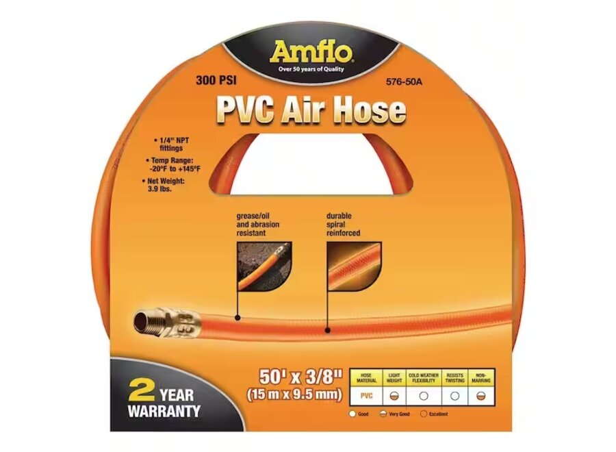 Rubber air hose 35 x 3/8 (10,7m x 9,5 mm)