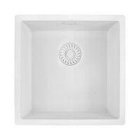 HOMESB023 Spoelbak 440x440 mm, Wit, Vlakinbouw