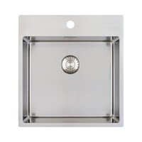 HOMESB037 Spoelbak 490x520 mm, Rvs, Opbouw/vlakinbouw