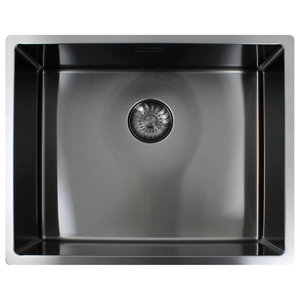 Caressi HOMESB079 Spoelbak 540x440 mm, Gun Metal, Opbouw/onderbouw/vlakinbouw