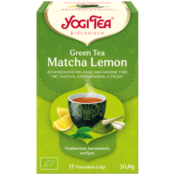 Yogi Tea Yogi Tea Matcha Lemon  - Vitaliserend - Harmonisch - Verfijnd