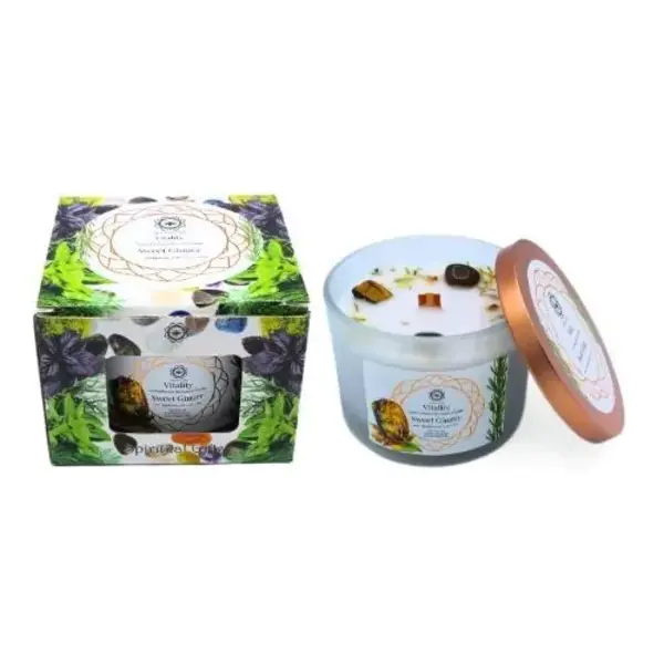 Green Tree Candle Company Edelsteenkaars Sweet Ginger Vitality - Aromatherapie - Green Tree