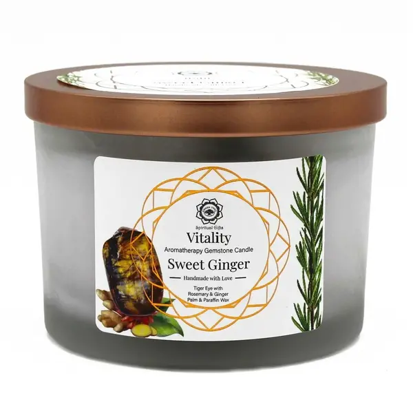 Green Tree Candle Company Edelsteenkaars Sweet Ginger Vitality - Aromatherapie - Green Tree