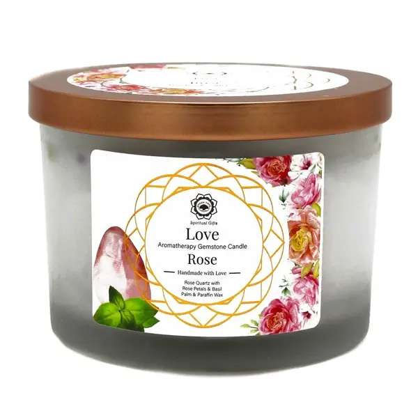 Green Tree Candle Company Edelsteenkaars Rose Love - Aromatherapie - Green Tree