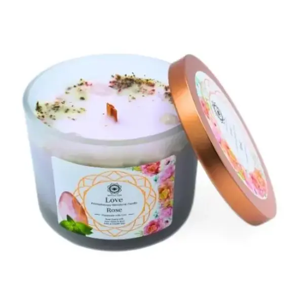 Green Tree Candle Company Edelsteenkaars Rose Love - Aromatherapie - Green Tree
