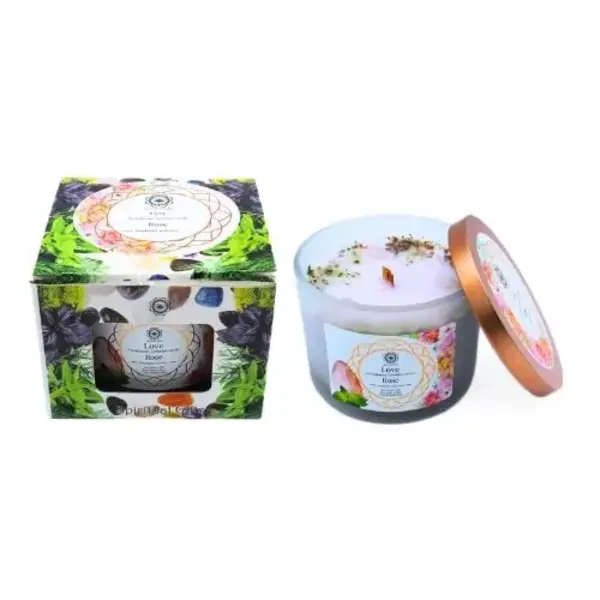 Green Tree Candle Company Edelsteenkaars Rose Love - Aromatherapie - Green Tree
