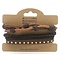 Lederen armbanden bruin Musthaves - set van 3 stuks - verstelbaar