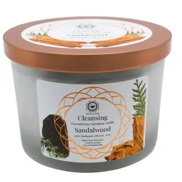 Green Tree Candle Company Edelsteenkaars Sandalwood Cleansing - Aromatherapie - Green Tree