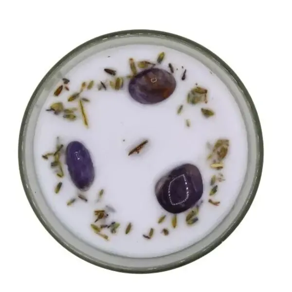 Green Tree Candle Company Edelsteenkaars Lavender Healing - Aromatherapie - Green Tree