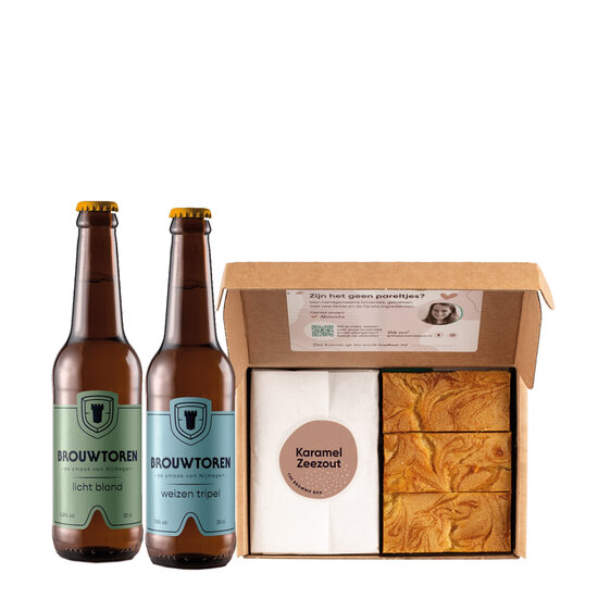 Voordeelcadeau: Brouwtoren & Brownies | Bierpakket Brouwtoren Licht Blond & Weizen Triple