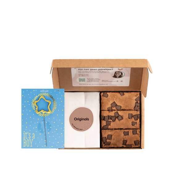 Hooray, it’s a boy! | Brownies | Wondercard sterretje