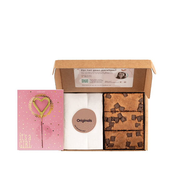 Hooray, it’s a girl! | Brownies | Wondercard hartje