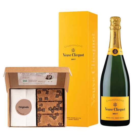 Voordeelcadeau: Veuve Clicquot 75cl & Brownies
