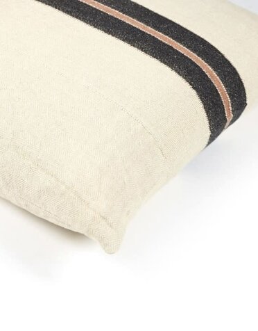 libeco home pillow the patagonian black stripe
